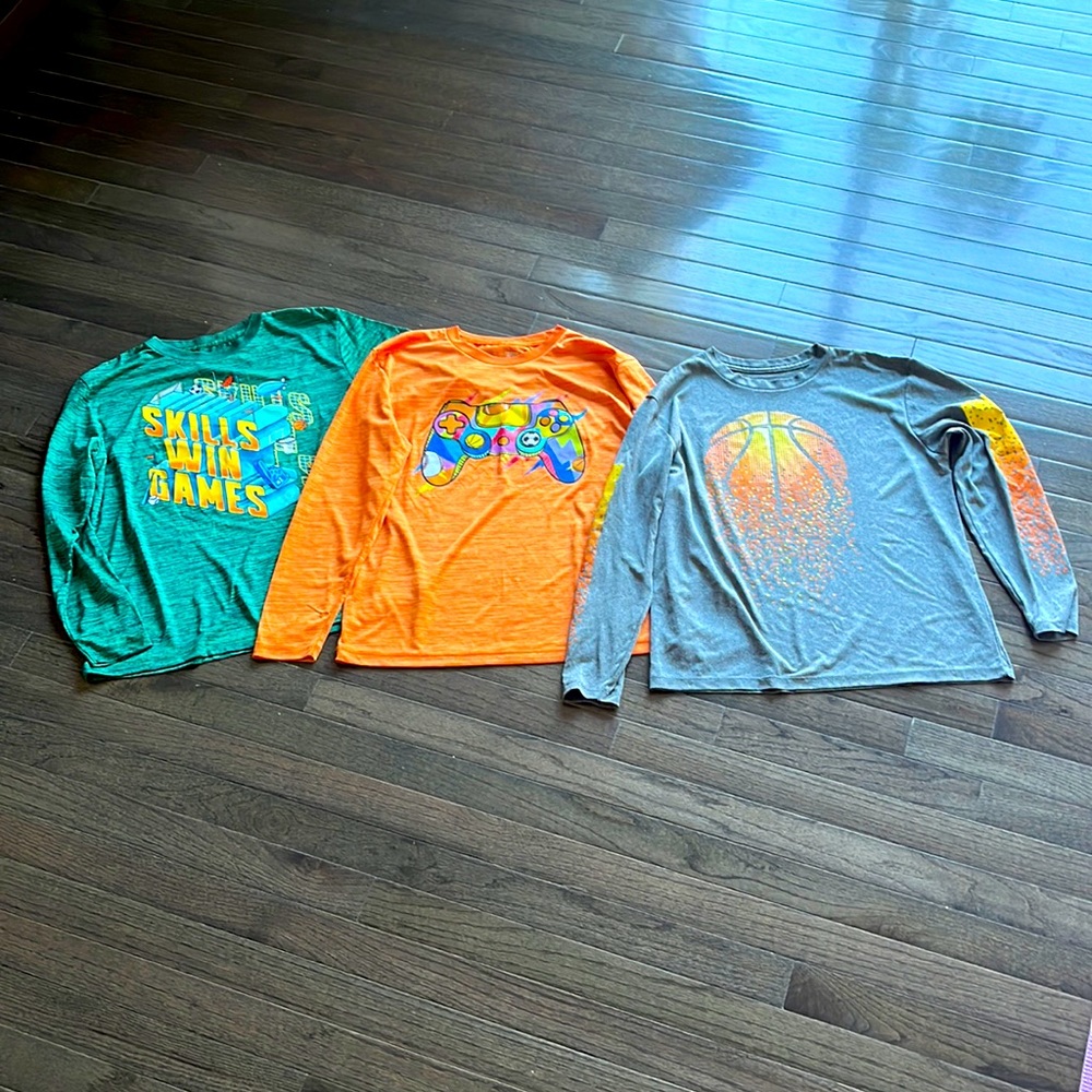 Boys full sleeve t shirts, size L, bundle of 3, Tek gear, Athletic